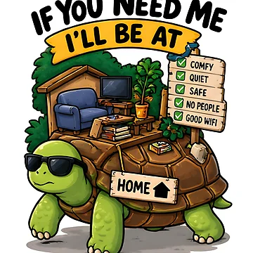 Artwork thumbnail, Introvert Turtle Finds Perfect Home by Social Battery Co.