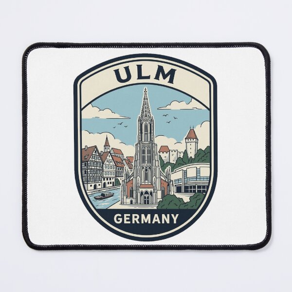 Item preview, Vintage Ulm Germany City Skyline Travel Badge designed and sold by k3rstman1.