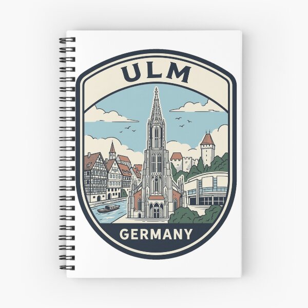 Item preview, Vintage Ulm Germany City Skyline Travel Badge designed and sold by k3rstman1.