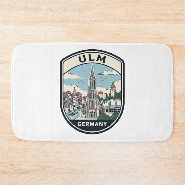 Item preview, Vintage Ulm Germany City Skyline Travel Badge designed and sold by k3rstman1.