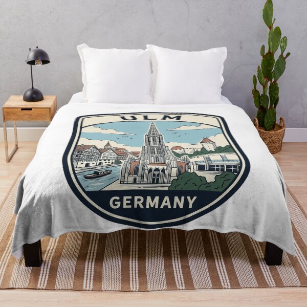 Item preview, Vintage Ulm Germany City Skyline Travel Badge designed and sold by k3rstman1.