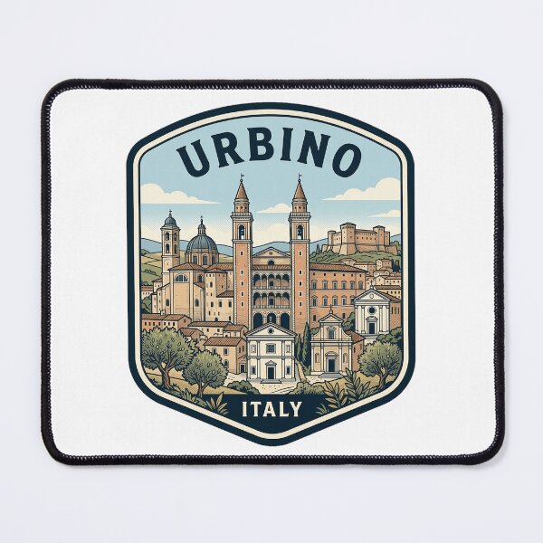 Item preview, Urbino Italy Vintage Travel Badge Skyline designed and sold by k3rstman1.