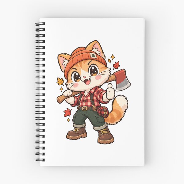 Item preview, Cute Lumberjack Cat With Axe designed and sold by HoopeStylee.