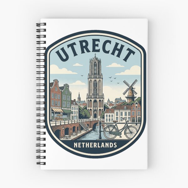 Item preview, Vintage Utrecht Netherlands Cityscape Travel Badge designed and sold by k3rstman1.