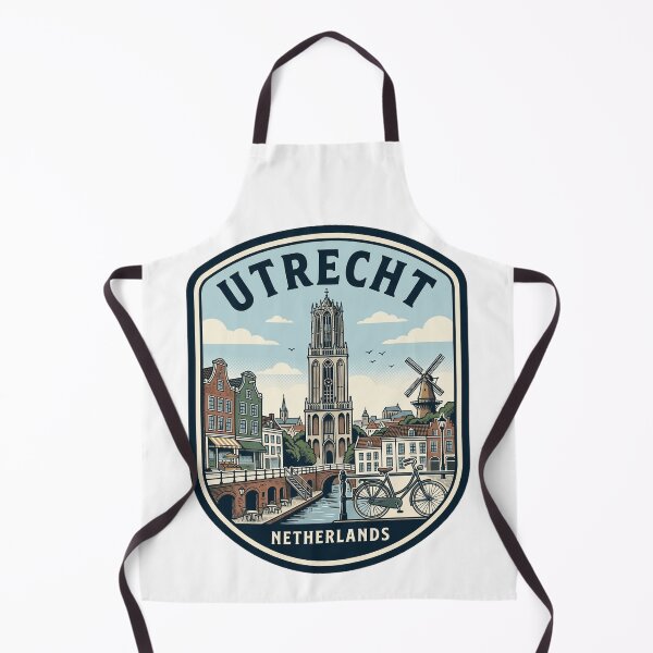 Item preview, Vintage Utrecht Netherlands Cityscape Travel Badge designed and sold by k3rstman1.