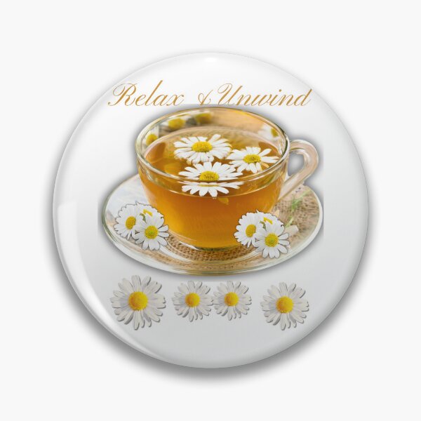 Item preview, "Relax & Unwind" - Chamomile Tea Elegance designed and sold by MinimalAurashop.