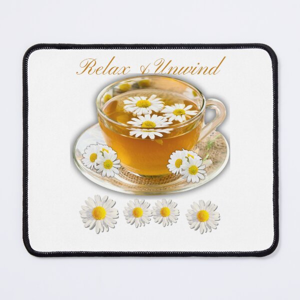 Item preview, "Relax & Unwind" - Chamomile Tea Elegance designed and sold by MinimalAurashop.