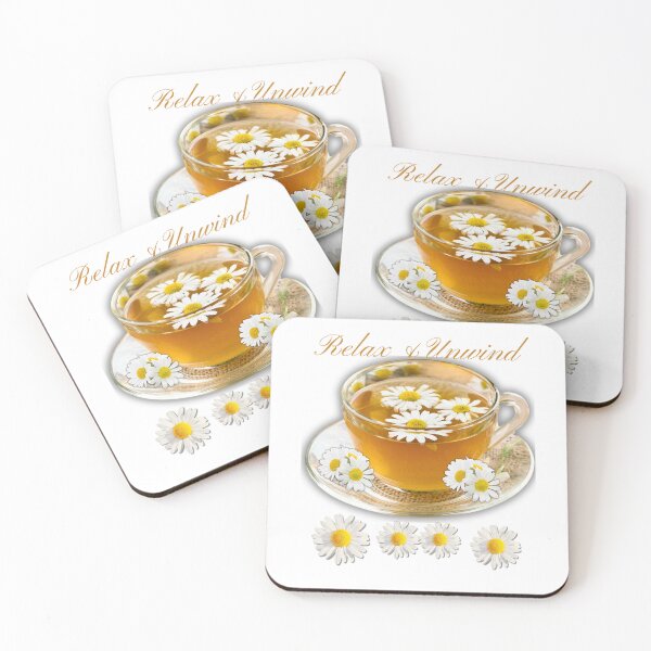 Item preview, "Relax & Unwind" - Chamomile Tea Elegance designed and sold by MinimalAurashop.