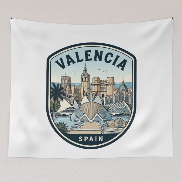 Item preview, Valencia Spain Vintage Travel Emblem designed and sold by k3rstman1.