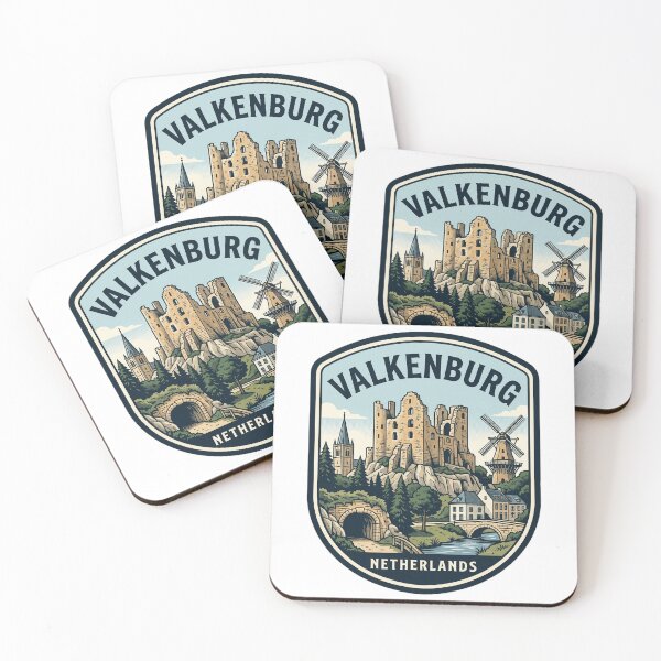 Item preview, Valkenburg Netherlands Castle Ruins Vintage Travel Emblem designed and sold by k3rstman1.