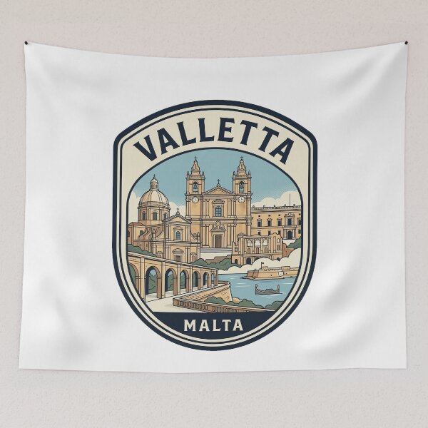 Item preview, Valletta Malta Vintage Travel Emblem designed and sold by k3rstman1.