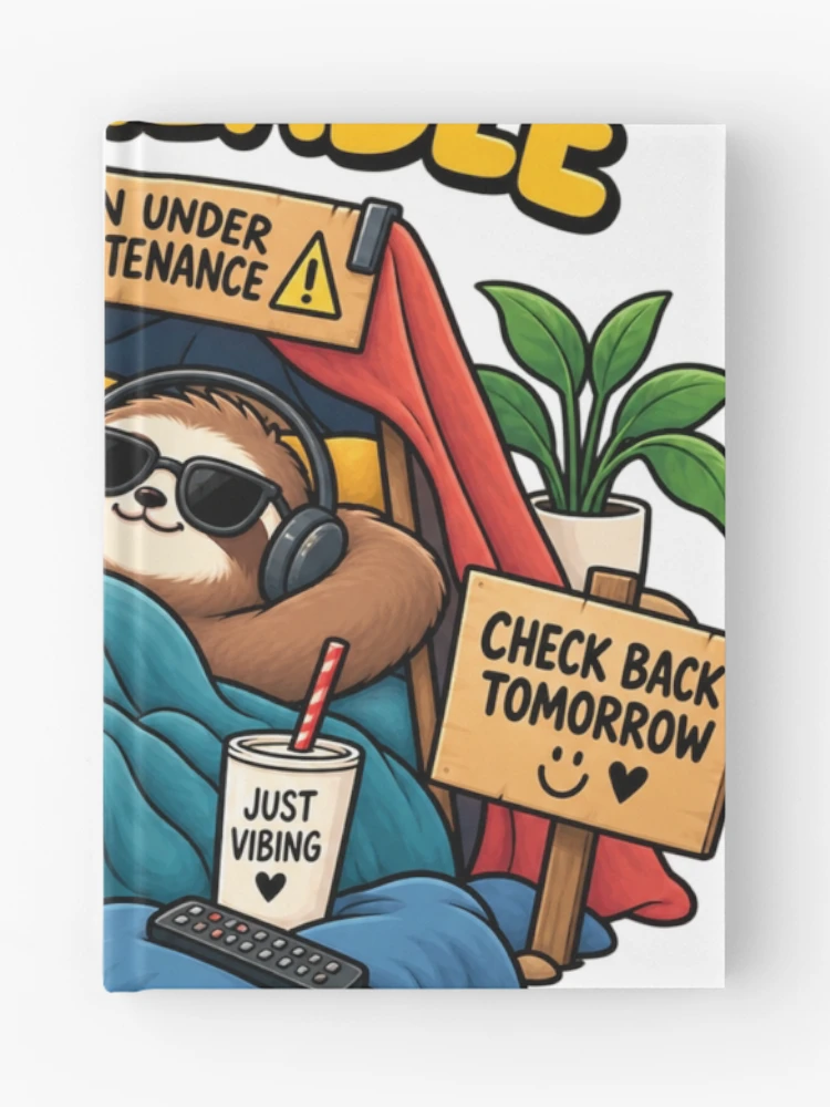 Thumbnail 1 of 3, Journal, Currently Unavailable Sloth Humor designed and sold by Social Battery Co..