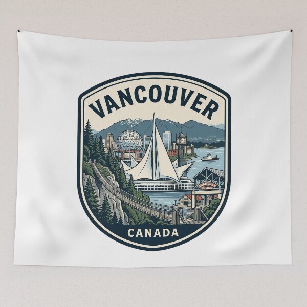 Item preview, Vancouver Canada Retro Travel Emblem designed and sold by k3rstman1.