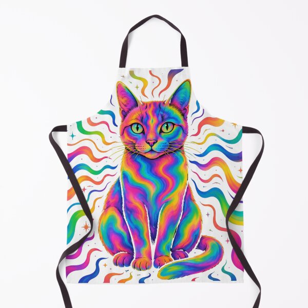 Item preview, Psychedelic Rainbow Cat T-Shirt | Trippy Neon Cat Graphic Tee | Colorful Cosmic Kitty Art | Festival Rave Shirt | Cute Cat Lover Gift designed and sold by cozydrops.