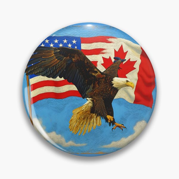 Item preview, Unity - Canada Flag, US Flag and Eagle designed and sold by NaturePrints.