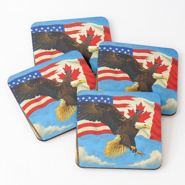 Item preview, Unity - Canada Flag, US Flag and Eagle designed and sold by NaturePrints.
