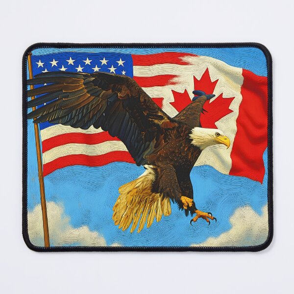 Item preview, Unity - Canada Flag, US Flag and Eagle designed and sold by NaturePrints.