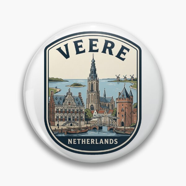 Item preview, Vintage Veere Netherlands Dutch Town Travel Badge designed and sold by k3rstman1.