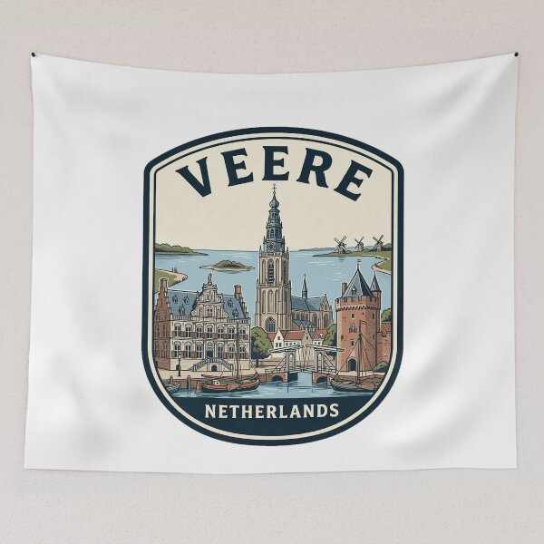 Item preview, Vintage Veere Netherlands Dutch Town Travel Badge designed and sold by k3rstman1.