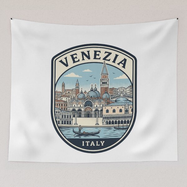 Item preview, Venezia Italy Vintage Travel Emblem Venice Skyline designed and sold by k3rstman1.