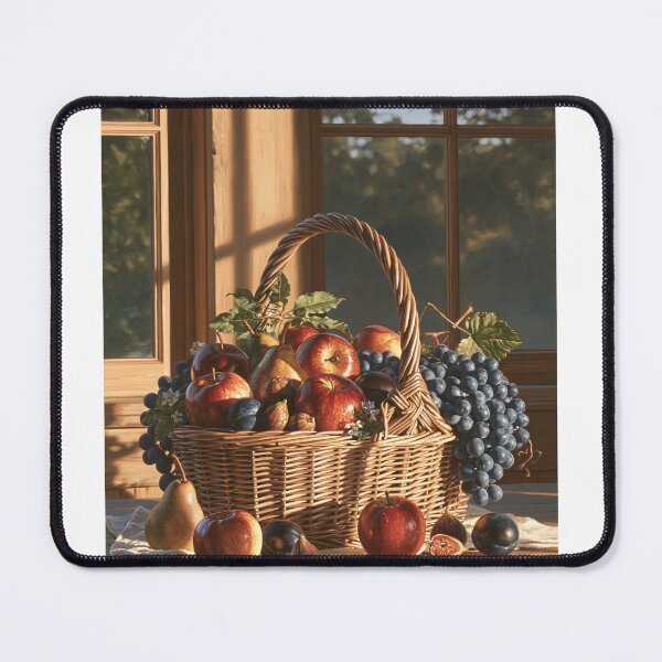 Item preview, Classic Harvest Fruit Basket Oil Painting | Still Life Kitchen Wall Art designed and sold by D Digital Art.