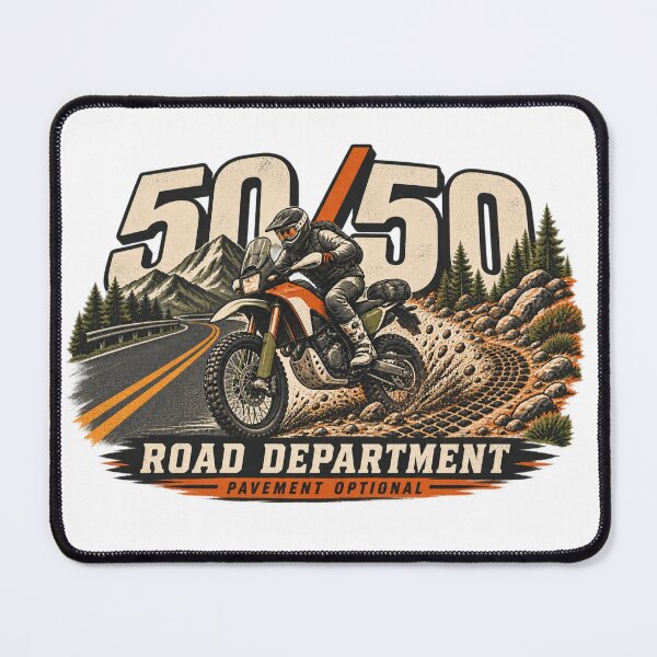 Item preview, 50 50 Road Department Dual Sport Adventure Design designed and sold by TorqueTheoryLab.