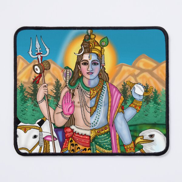 Item preview, Lord Harihara Digital Drawing | Shiva Vishnu Divine Hindu Artwork Illustration designed and sold by Harshit_Digital_Arts.