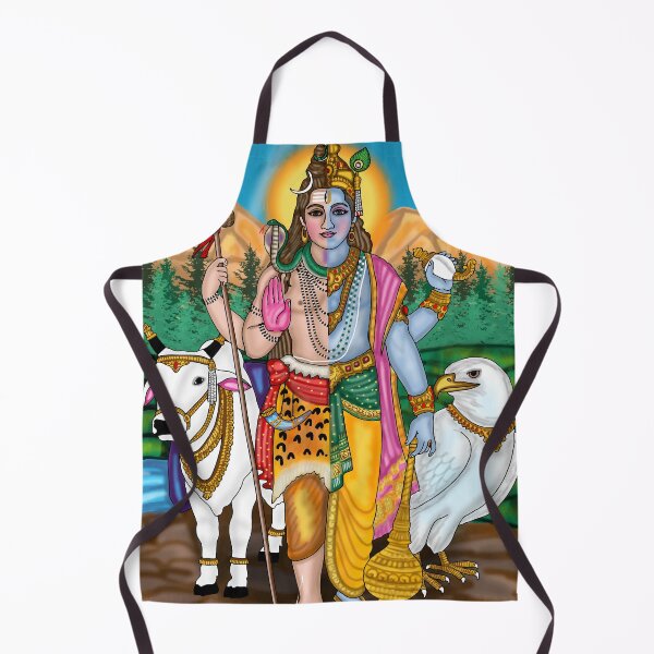 Item preview, Lord Harihara Digital Drawing | Shiva Vishnu Divine Hindu Artwork Illustration designed and sold by Harshit_Digital_Arts.