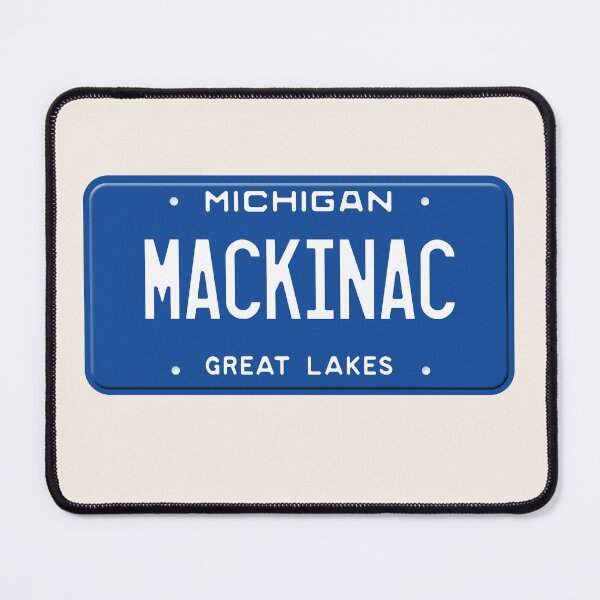 Item preview, Mackinac License Plate Michigan designed and sold by goodvibesgreatlakes.