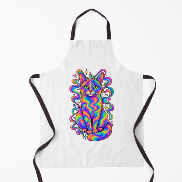 Item preview, Neon Rainbow Cat T-Shirt | Trippy Psychedelic Kitty Graphic | Vibrant Festival Art Tee | Colorful Cat Lover Gift | EDM Rave Shirt designed and sold by cozydrops.