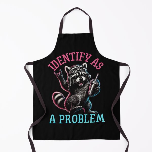 Item preview,  I Identify As A Problem Funny Neon Raccoon Trash Panda Art. designed and sold by LeSoniPapaPrint.