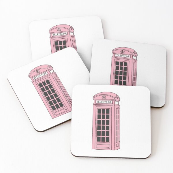 Item preview, Pink London Phone Booth Illustration designed and sold by Mceciliart.