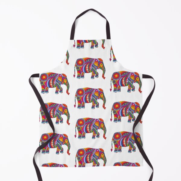 Item preview, Psychedelic Elephant Art White– Retro Hippie Rainbow Groovy Peace Design designed and sold by Kellie Espie Art.