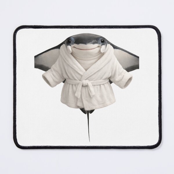 Item preview, Cute Manta Ray in a White Bathrobe designed and sold by Sillytoe.