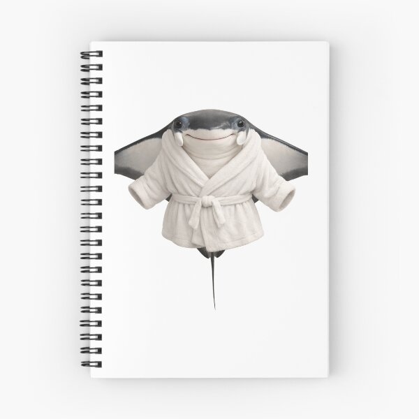 Item preview, Cute Manta Ray in a White Bathrobe designed and sold by Sillytoe.