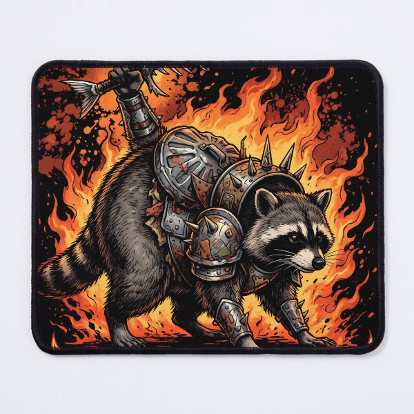 Item preview, Jimothy As a Warlord in Ornate Trash Lid Armour Raising Funny Raccoon Tee designed and sold by Senpaiwaves.