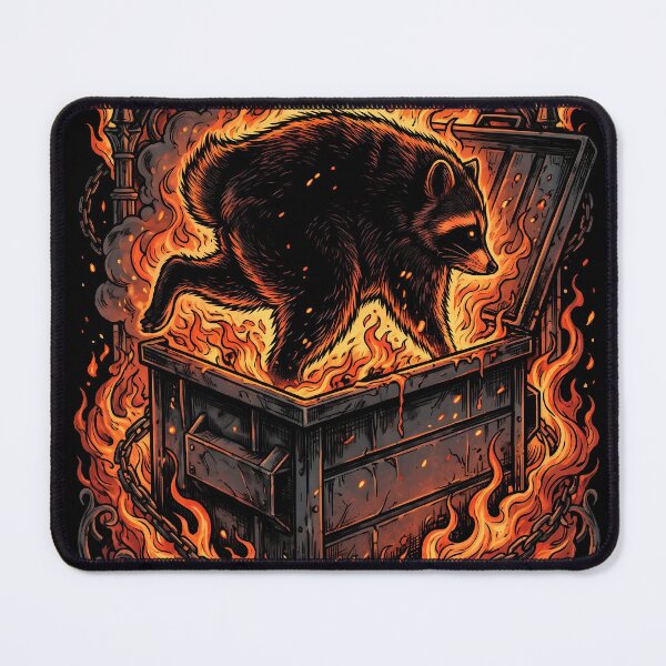 Item preview, Jimothy Emerging from a Burning Dumpster like a Demon King Funny Raccoon Tee designed and sold by Senpaiwaves.