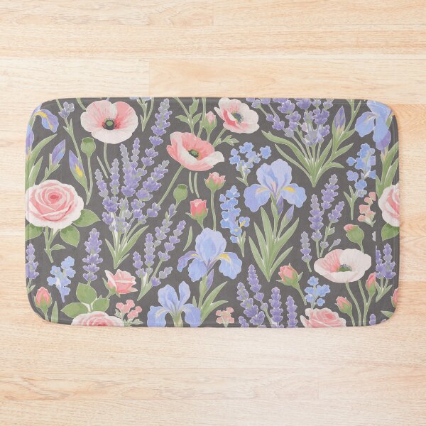Item preview, French Provence Summer Garden Pattern - Elegant Lavender & Iris Illustration - Luxury Boutique Decor designed and sold by BelievingCreate.