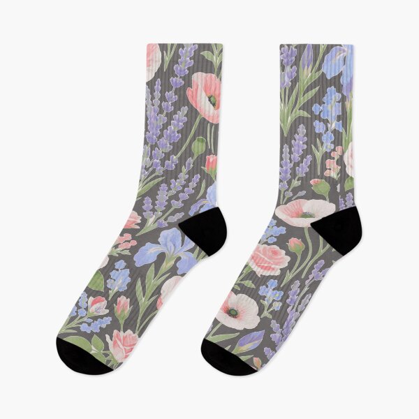Item preview, French Provence Summer Garden Pattern - Elegant Lavender & Iris Illustration - Luxury Boutique Decor designed and sold by BelievingCreate.