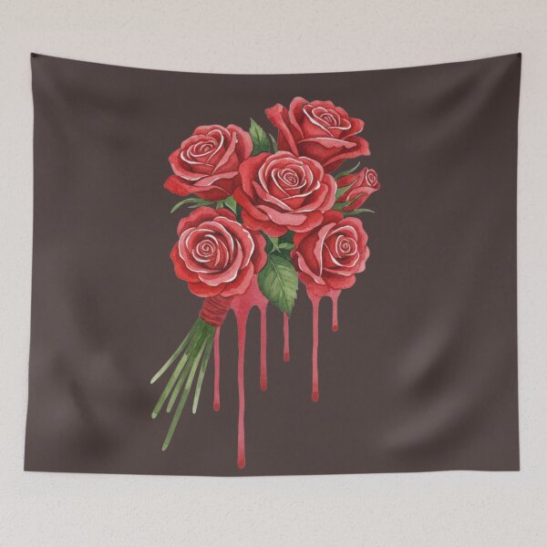 Item preview, Crimson Rose Bouquet Fluid Drip Graphic designed and sold by Exquisite Design Studio „Paculówka”.