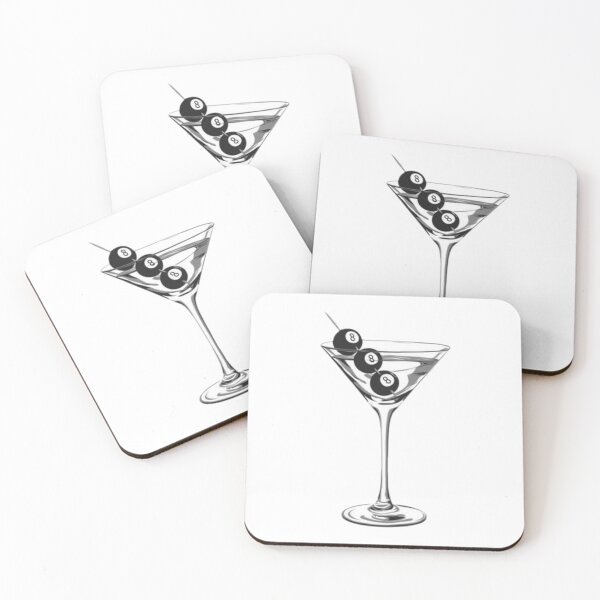 Item preview, Eight Ball Martini Illustration designed and sold by LunarDistrict.