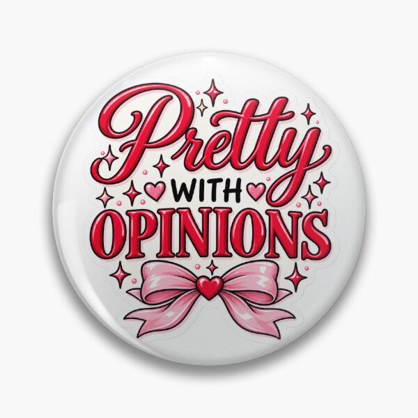 Item preview, Pretty With Opinions – Opinionated Woman Feminist Humor Sticker designed and sold by Northmoth Studio.