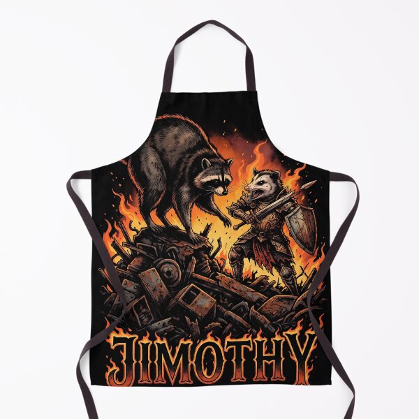 Item preview, Jimothy Duelling a Possum Knight on a Heap of Scrap Metal Funny Raccoon Tee designed and sold by Senpaiwaves.