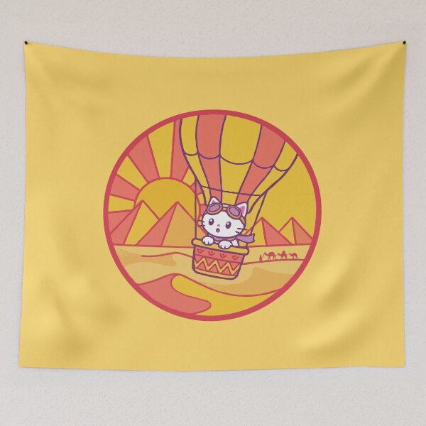 Item preview, Egypt Hot Air Balloon Cat designed and sold by Gkinoki.