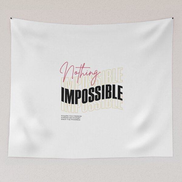 Item preview, Nothing Impossible — Retro Wavy Streetwear Typography designed and sold by FitNow.
