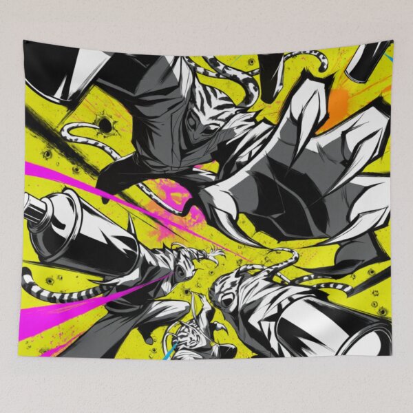 Item preview, Graffiti Cats in Neon Flight designed and sold by SabaMirzique.