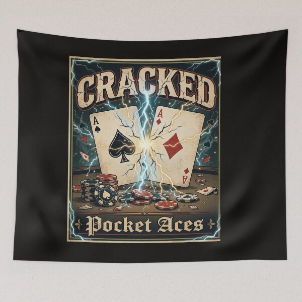 Item preview, Aces Cracked - Texas Hold'em Bad Beat Poker designed and sold by ScenicRoute66.