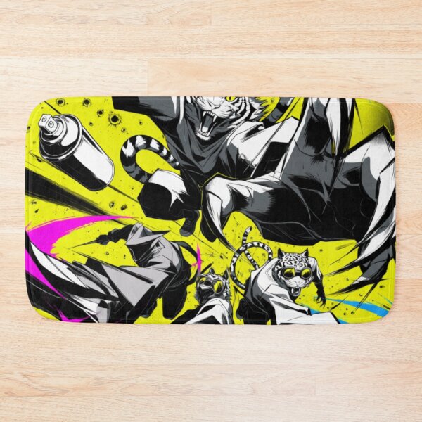 Item preview, Graffiti Cats in Neon Flight (V2) designed and sold by SabaMirzique.