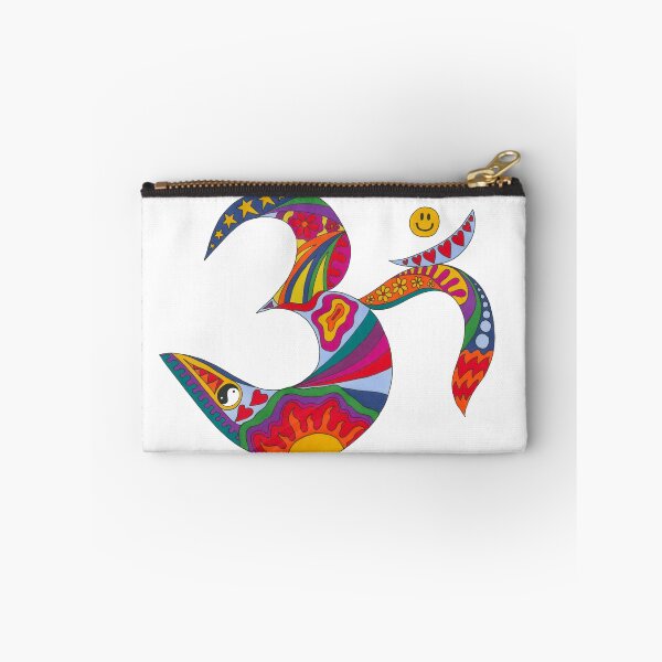 Item preview, Psychedelic Om Art White– Retro Hippie Rainbow Groovy Peace Design designed and sold by Kellie Espie Art.