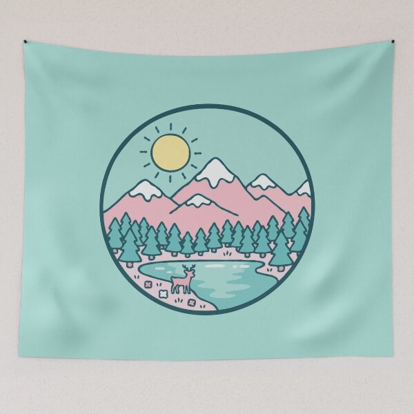 Item preview, Pastel Mountain Deer designed and sold by Gkinoki.